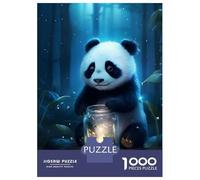 Puzzle Da 1000 Pezzi Per Adolescenti Puzzle Cute Panda Bear Glow Puzzle Per Adulti Giochi Rilassanti Ma Divertenti E Umoristici È Ideale Come Regalo 38x26cm/1000pcs