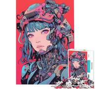 Puzzle da 1000 pezzi per adolescenti puzzle cyberpunk con cyborg femminile gioco pratico giocattolo avvincente per coltivare la pazienza ottimo regalo sfida impegnativa (dimensioni 38x26cm)