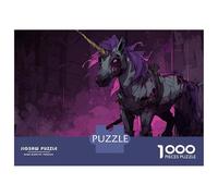 Puzzle Da 1000 Pezzi Per Adolescenti Puzzle Dark Fantasy Unicorn Artwork Puzzle Fai Da Te Giocattoli Per Il Divertimento in Famiglia Per Compleanno, Natale 70x50cm/1000pcs