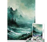 Puzzle da 1000 pezzi per adolescenti Puzzle Dark Nature Blend Giocattoli fai da te Ottimi regali e giocattoli Gioco educativo Interazione genitore-figlio Dimensioni 38x52cm