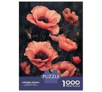 Puzzle Da 1000 Pezzi Per Adolescenti Puzzle Dark Red Poppies Charm Puzzle Gioco Pratico Corsa Di Velocità Manuale Offerta Come Regalo Per Tutta La Famiglia 70x50cm/1000pcs