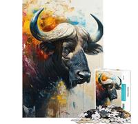 Puzzle da 1000 pezzi per adolescenti Puzzle del Bufalo d'acqua sacro per adulti Giochi divertenti Regali per donne Giochi stimolanti (Dimensioni 50x75cm)