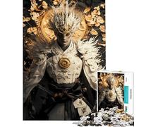 Puzzle da 1000 pezzi per adolescenti puzzle del guerriero samurai bianco per adulti gioco pratico difficile regalo antistress (dimensioni 38x52cm)