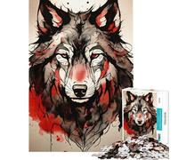 Puzzle da 1000 pezzi per adolescenti puzzle del lupo grigio per adulti giocattolo fai da te ideale per passare il tempo in casa gioco stimolante regalo (dimensioni 38x26cm)