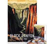 Puzzle da 1000 pezzi per adolescenti Puzzle del Parco Nazionale del Black Canyon Giocattolo Decorazione da parete Regali di Babbo Natale segreto Gioco pratico per migliorare l'amore tra coppie 38x26cm