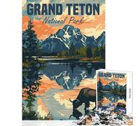 Puzzle da 1000 pezzi per adolescenti puzzle del Parco Nazionale Grand Teton decorazioni per la casa giocattoli idee regalo per giochi educativi allena il tuo cervello e le tue mani dimensioni 50x75cm