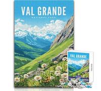 Puzzle da 1000 pezzi per adolescenti, puzzle del Parco Nazionale Val Grande, giocattolo, gioco intellettuale ma anche divertente e umoristico, opera d'arte, dimensioni regalo 38x52cm