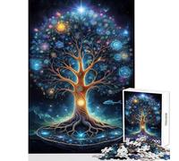 Puzzle da 1000 pezzi per adolescenti puzzle dell'albero cosmico della vita giocattoli fai da te ottimo regalo per giochi impossibili giochi difficili e stimolanti (dimensioni 50x75cm)