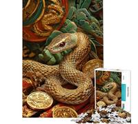 Puzzle da 1000 pezzi per adolescenti puzzle dell'anno del serpente per adulti giochi divertenti vacanze a casa per passare il tempo regali unici per compleanni e occasioni speciali (50x75cm)