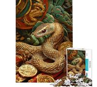 Puzzle da 1000 pezzi per adolescenti puzzle dell'anno del serpente per adulti giochi divertenti vacanze a casa passatempo compleanno (dimensioni 38x52cm)
