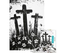 Puzzle da 1000 pezzi per adolescenti puzzle delle tre croci per adulti giochi divertenti regali per donne giochi stimolanti (dimensioni 38x52cm)