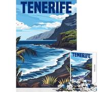 Puzzle da 1000 pezzi per adolescenti puzzle dell'isola di Tenerife Spagna giocattoli antistress idee regalo gioco per famiglie allena il cervello e le mani dimensioni 38x26cm