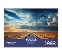 Puzzle Da 1000 Pezzi Per Adolescenti Puzzle Desert Tracks Sunset Per Adolescenti Puzzle Gioco Pratico Decorazione Murale Compleanno E Regali 70x50cm/1000pcs