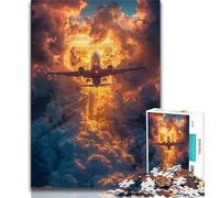 Puzzle da 1000 pezzi per adolescenti puzzle di aerei con nuvole per adulti 1000 pezzi gioco per famiglie antistress sfida difficile fantastici regali e giocattoli (26x38cm)