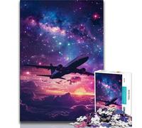 Puzzle da 1000 pezzi per adolescenti, puzzle di aerei tra le nuvole per adolescenti, gioco a quiz, decorazione da parete, regali unici per compleanno e Natale (dimensioni 38x26cm)