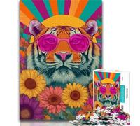 Puzzle da 1000 pezzi per adolescenti, puzzle di animali e tigri per adulti, antistress, sfida difficile, regali di Babbo Natale segreto (dimensioni 38x26cm)