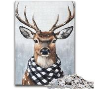 Puzzle da 1000 pezzi per adolescenti, puzzle di cervi in inverno per adulti, antistress, sfida difficile, regali di Babbo Natale segreto (50x75cm)