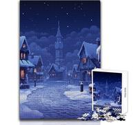 Puzzle da 1000 pezzi per adolescenti, puzzle di Natale in Europa, pixel art, gioco educativo per famiglie, sfida difficile, regalo divertente, dimensioni 38x52cm