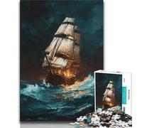 Puzzle da 1000 pezzi per adolescenti, puzzle di navi pirata per adulti, ideali come regali per tutta la famiglia, adatti a bambini di età compresa tra 14 e 18 anni (dimensioni 38x26cm)