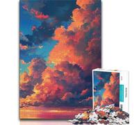 Puzzle da 1000 pezzi per adolescenti puzzle di nuvole in stile anime per adulti regalo divertente e attività per la casa giocattolo per i giorni di pioggia 38x26cm