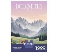 Puzzle Da 1000 Pezzi Per Adolescenti Puzzle Dolomites Italy Landscape Puzzle Per Adulti Giocattolo Decorazione Da Parete Antistress Compleanno E Regali 70x50cm/1000pcs