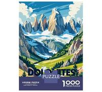 Puzzle Da 1000 Pezzi Per Adolescenti Puzzle Dolomites Italy Travel Puzzle Per Adulti Giochi Rilassanti Taglio Di Precisione Difficile E Impegnativo 52x38cm/1000pcs