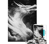 Puzzle da 1000 pezzi per adolescenti puzzle Drago Bianco nello Spazio puzzle da 1000 pezzi giocattolo decorativo per la casa difficile antistress regalo (38x52cm)