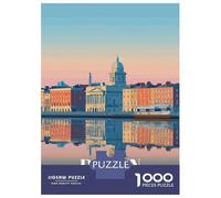Puzzle Da 1000 Pezzi Per Adolescenti Puzzle Dublin Ireland Cityscape Reflection Art Puzzle Per Adulti Gioco Per Famiglie Regali Per Donne Difficile E Stimolante 70x50cm/1000pcs
