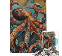 Puzzle da 1000 pezzi per adolescenti puzzle eclettico boho con polpo per adulti gioco pratico ideale per le vacanze a casa per passare il tempo regali di Natale e compleanno (dimensioni 38x26cm)
