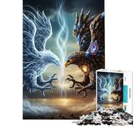 Puzzle da 1000 pezzi per adolescenti puzzle "Elemental Eagles Confrontation" giocattolo decorativo da parete decorazione per la casa regalo antistress (38x26cm)