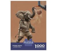 Puzzle Da 1000 Pezzi Per Adolescenti Puzzle Elephant Basketball Player Dunking Puzzle Per Adulti Gioco Per Famiglie Ma Divertente E Umoristico È Ideale Come Regalo 38x26cm/1000pcs