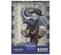 Puzzle Da 1000 Pezzi Per Adolescenti Puzzle Elephant Enjoy Craft Beer Puzzle Per Adolescenti Giochi Rilassanti Decorazione Perfetta Regali Di Compleanno E Unici 52x38cm/1000pcs