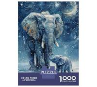Puzzle Da 1000 Pezzi Per Adolescenti Puzzle Elephant With Baby Puzzle Per Adulti Gioco Per Famiglie Analisi E Logica Regali Di Compleanno E Unici 52x38cm/1000pcs