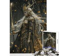 Puzzle da 1000 pezzi per adolescenti Puzzle Elfo Guerriero al chiaro di luna Giocattolo educativo Regalo di compleanno Gioco rompicapo Aiuta il cervello Esercizio dimensioni 38x26cm