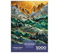 Puzzle Da 1000 Pezzi Per Adolescenti Puzzle Emerald Mountains Golden Dawn Puzzle Per Adulti Giocattolo Decorazione Da Parete Decorazione Da Parete Compleanno 70x50cm/1000pcs