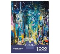 Puzzle Da 1000 Pezzi Per Adolescenti Puzzle Evening on Fifth Avenue Puzzle Per Adulti Giocattolo Decorazione Da Parete Decorazione Da Parete Compleanno 38x26cm/1000pcs