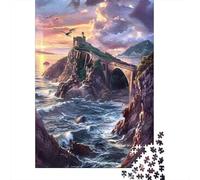Puzzle Da 1000 Pezzi Per Adolescenti Puzzle Fantasy Castle by The Sea Puzzle Giochi Rilassanti Regalo Di Compleanno Regali Antistress 38x26cm/1000pcs