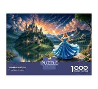 Puzzle Da 1000 Pezzi Per Adolescenti Puzzle Fantasy Castle with Princess Puzzle Giochi Per Famiglie Corsa Di Velocità Manuale Regali Di Compleanno E Unici 38x26cm/1000pcs