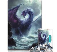 Puzzle da 1000 pezzi per adolescenti, puzzle fantasy con draghi, 1000 pezzi per adulti, gioco per famiglie, antistress, sfida difficile, fantastici regali e giocattoli (50x75cm)