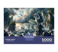Puzzle Da 1000 Pezzi Per Adolescenti Puzzle Fantasy Dragon Island Scene Puzzle Per Adolescenti Giochi Rilassanti Decorazione Perfetta Regali Di Compleanno E Unici 52x38cm/1000pcs