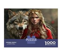 Puzzle Da 1000 Pezzi Per Adolescenti Puzzle Fantasy Wolf Queen Art Print Per Adolescenti Puzzle Gioco Pratico Decorazione Murale Compleanno E Regali 70x50cm/1000pcs