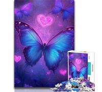 Puzzle da 1000 pezzi per adolescenti, puzzle farfalla viola per adulti, ideale come regalo per tutta la famiglia, adatto per bambini dai 14 anni in su (dimensioni 75x50cm)