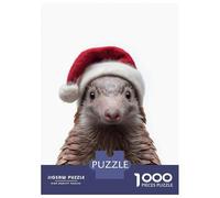 Puzzle Da 1000 Pezzi Per Adolescenti Puzzle Festive Pangolin with Santa Hat Puzzle Giochi Per Famiglie Corsa Di Velocità Manuale Regali Di Compleanno E Unici 70x50cm/1000pcs