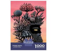 Puzzle Da 1000 Pezzi Per Adolescenti Puzzle Floral Head Profile Illustration Puzzle Per Adulti Giocattolo Decorazione Da Parete Antistress Compleanno E Regali 38x26cm/1000pcs