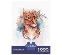Puzzle Da 1000 Pezzi Per Adolescenti Puzzle Floral Somali Cat Flower Puzzle Per Adulti Gioco Pratico Ma Divertente E Umoristico Interazione Genitore-figlio 38x26cm/1000pcs