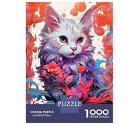 Puzzle Da 1000 Pezzi Per Adolescenti Puzzle Floral Whispers Cat Puzzle Per Adolescenti Giochi Rilassanti Decorazione Perfetta Regali Di Compleanno E Unici 38x26cm/1000pcs