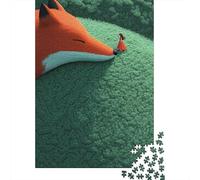 Puzzle Da 1000 Pezzi Per Adolescenti Puzzle Fox And Girl in Forest Puzzle Giochi Per Famiglie Corsa Di Velocità Manuale Regali Di Compleanno E Unici 52x38cm/1000pcs