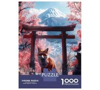 Puzzle Da 1000 Pezzi Per Adolescenti Puzzle Fox at Torii Gate Puzzle Per Adulti Giocattoli Antistress Decorazione Murale Difficile E Stimolante 52x38cm/1000pcs