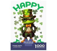 Puzzle Da 1000 Pezzi Per Adolescenti Puzzle Frog Saint Patricks Day Puzzle Per Adulti Gioco Pratico Corsa Di Velocità Manuale Regali Unici Per Compleanno E Natale 38x26cm/1000pcs