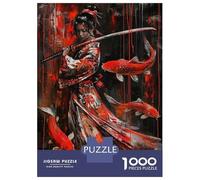 Puzzle Da 1000 Pezzi Per Adolescenti Puzzle Geisha Japanese Fish Koi Puzzle Per Adulti Giochi Per Famiglie Decorazioni Murali Difficili E Impegnativi 52x38cm/1000pcs